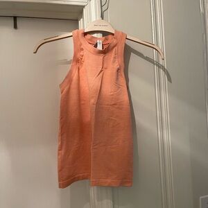 Athleta Ribbed Orange Tank Top